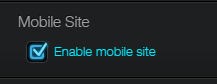 Enable mobile site